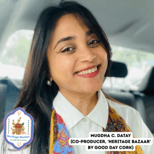 Mugdha Chemburkar Datay, a multilingual marketer and consultant based in São Paulo, leading Karmayaab Consultoria. A venture dedicated to connecting India and Brazil through trade, marketing, and culture. Her work centres around strategy and market expansion, supporting businesses as they navigate new markets with cultural fluency, organised planning, creative solutions, and transparent practices. On 'Heritage Bazaar', Mugdha brings her creative experience to support Good Day Cork as co-producer of this radio documentary!